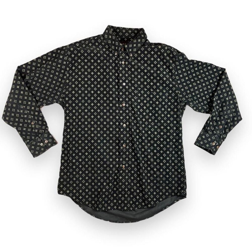 Croft Barrow Men's Black Corduroy Shirt